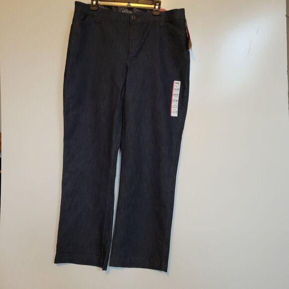 NEW LEE 16 stretch COMFORT FIT STRAIGHT LEG DENIM TROUSERS JEANS 1X NWT - Picture 5 of 9